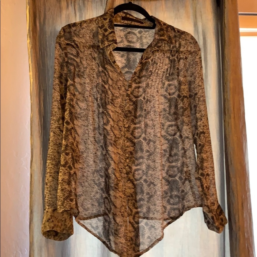 M Fredric Animal Print  flowey blouse